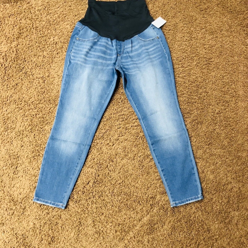 Sonoma Goods For Life Womens Maternity Full Panel Jegging Jeans Medium Wash 14SH